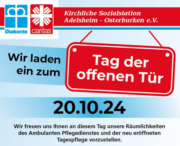 Tag der offenen Tür – Neue Tagespflege 20.10.2024 ab 10:30 Uhr